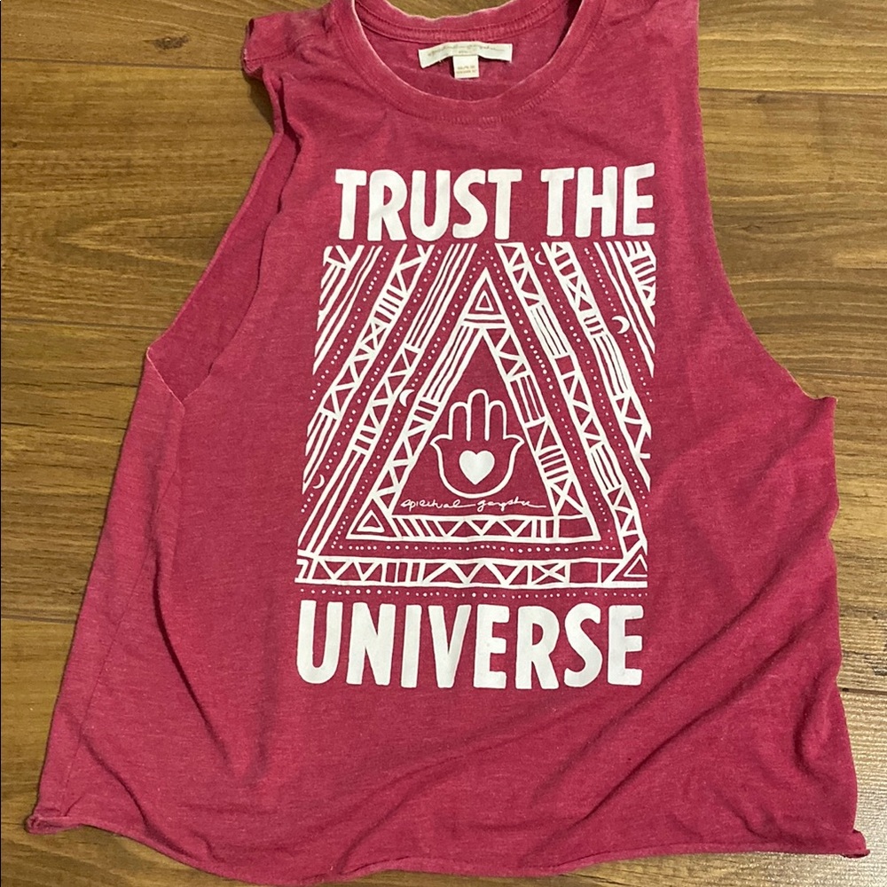 spiritual gangster muscle tee tank top size S